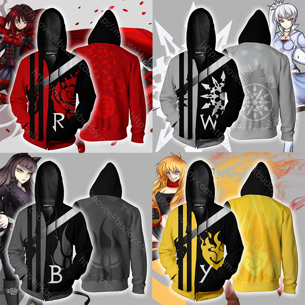 RWBY Weiss Schnee Zip Up Hoodie