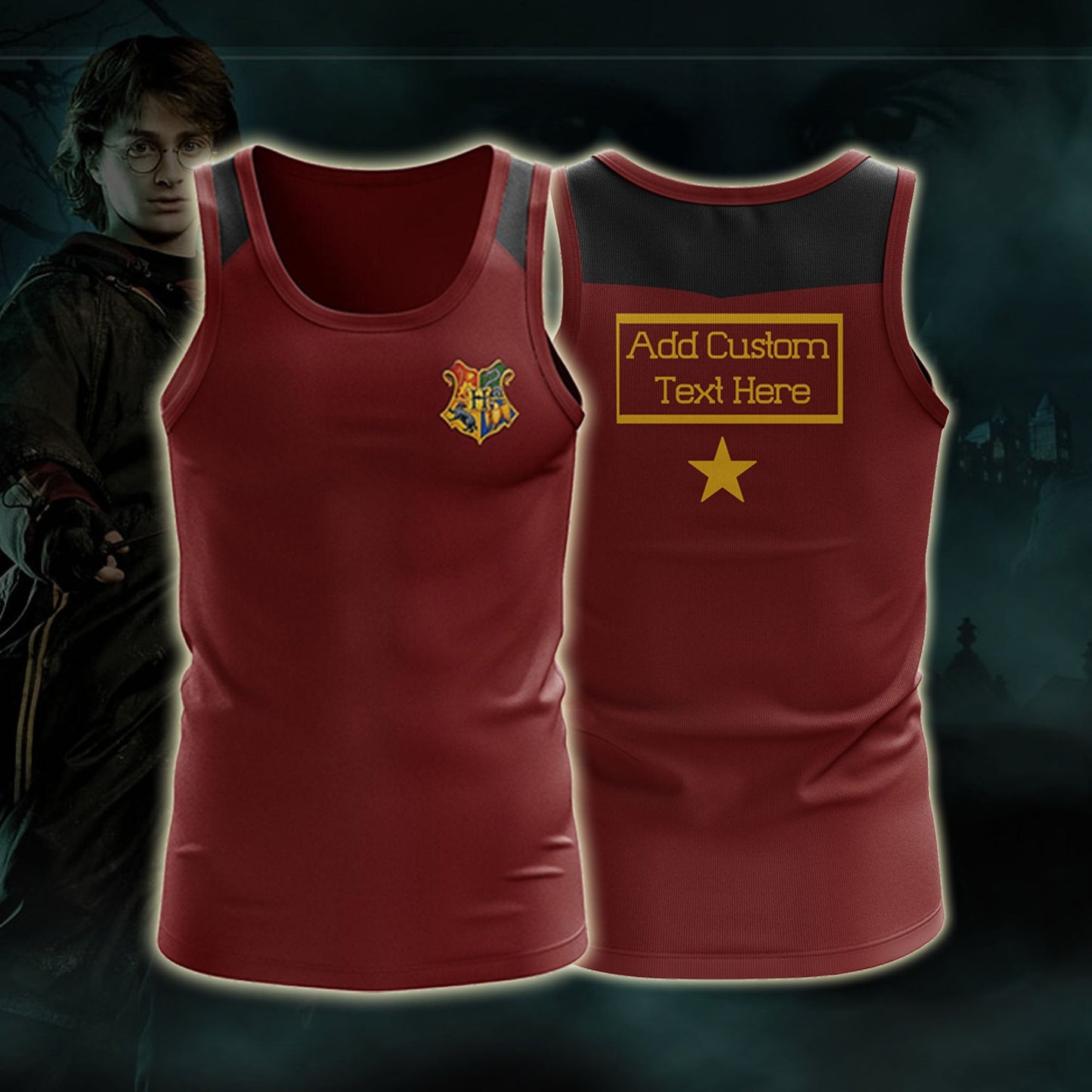 Personalized Harry Potter Triwizard Tournament Potter (Custom) 3D Tank Top S