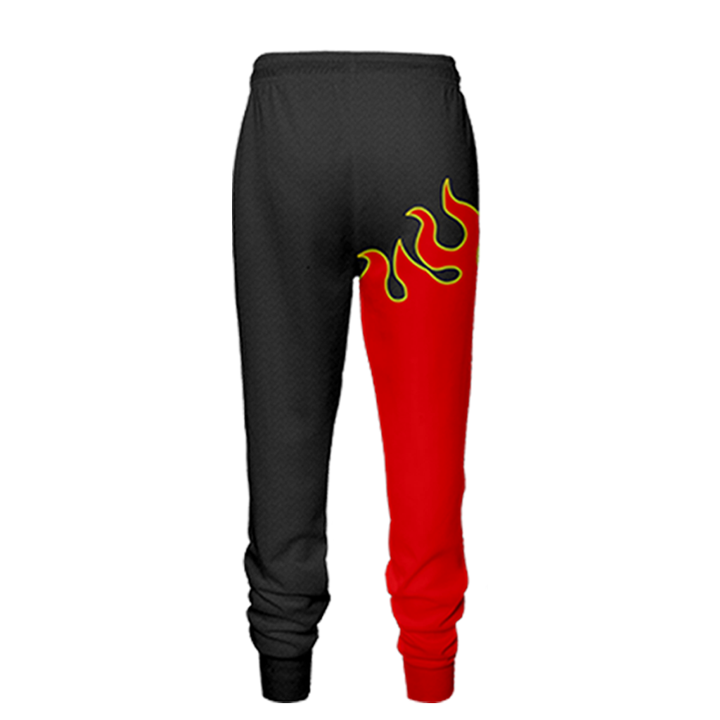 Tekken Jin Kazama Red Flame Cosplay Jogging Pants
