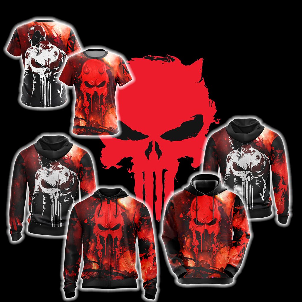 The Punisher Daredevil New Unisex 3D T-shirt