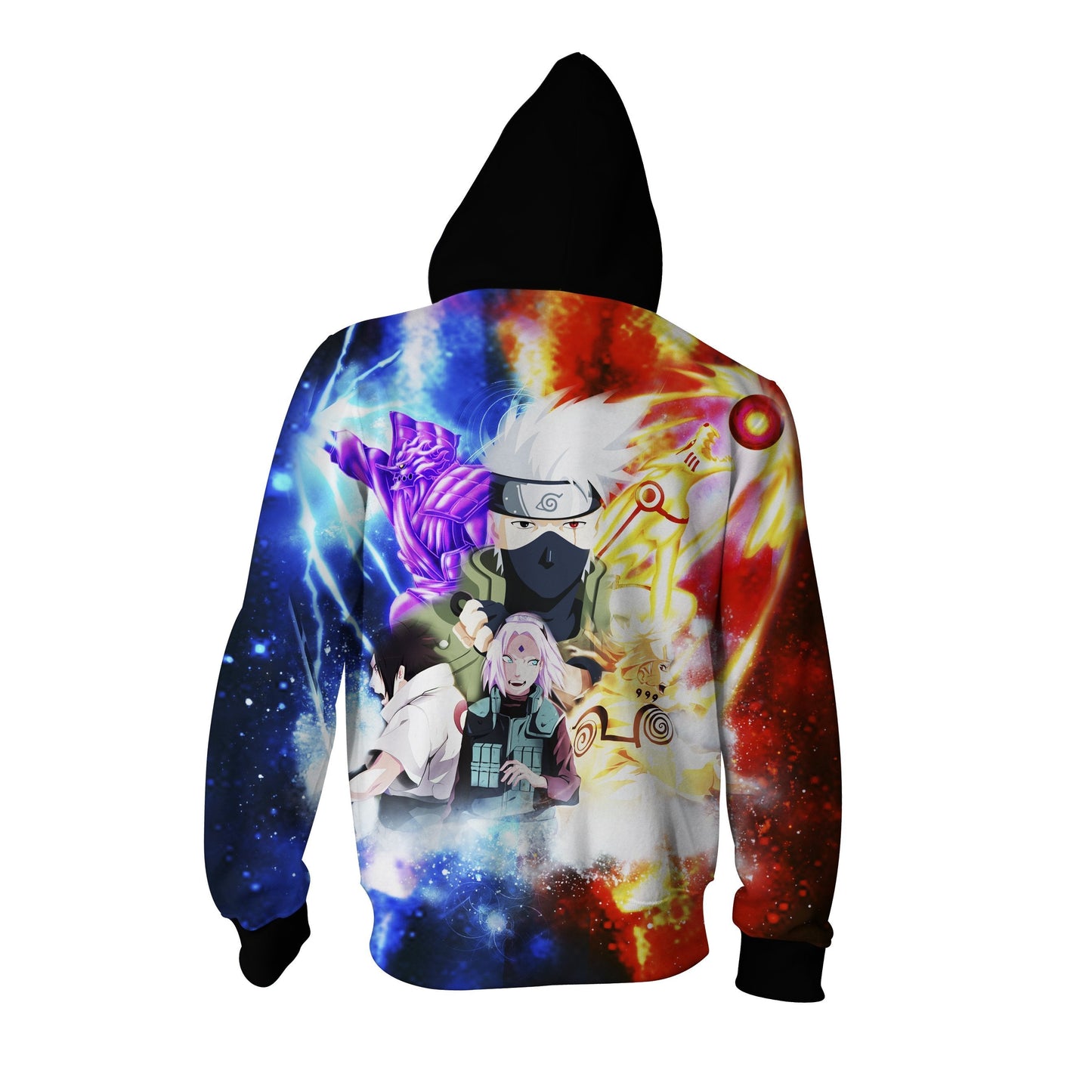 Naruto And Sasuke Zip Up Hoodie Jacket