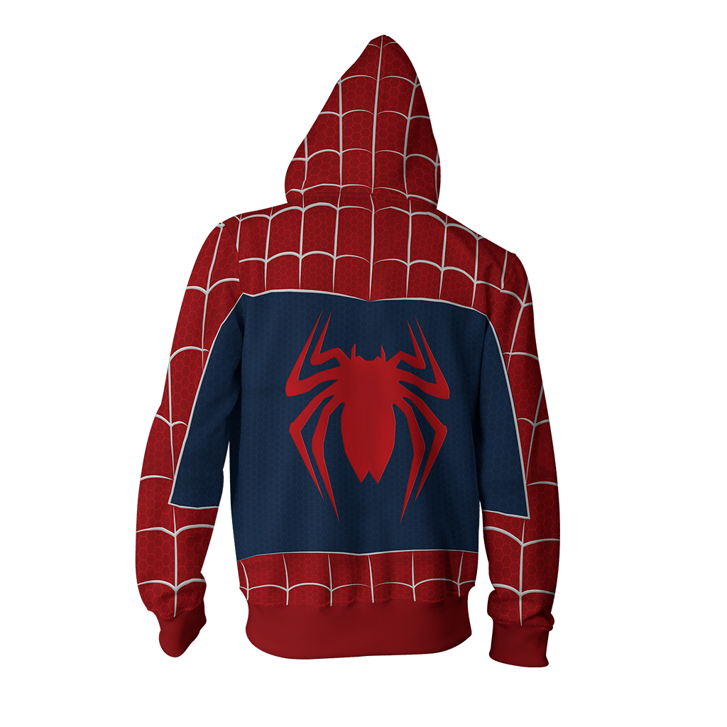 Spider-man PS4 Suit (Tobey Maguire - Sam Raimi 2002 Movie) Cosplay Zip Up Hoodie Jacket
