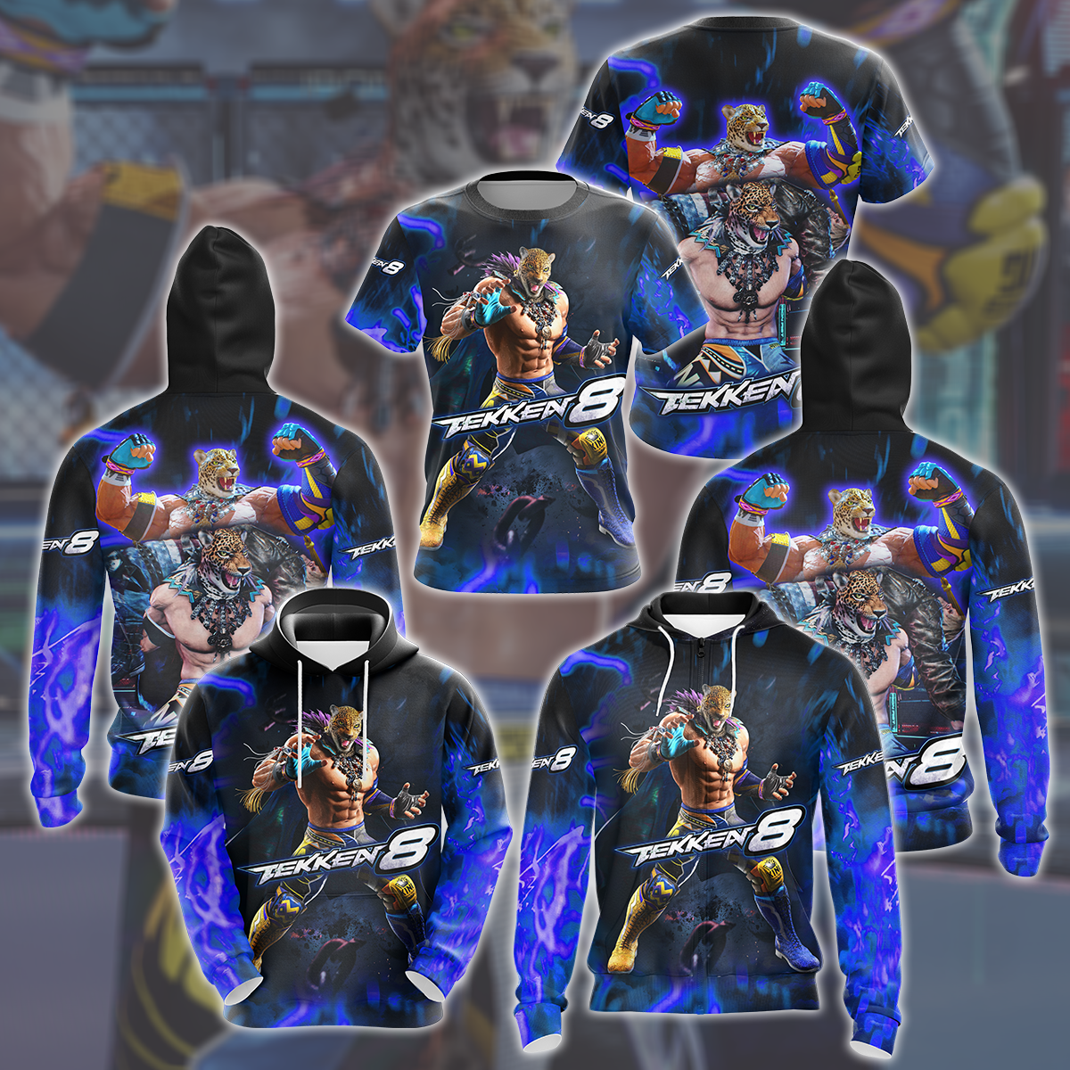 Tekken 8 King Video Game All Over Printed T-shirt Tank Top Zip Hoodie Pullover Hoodie Hawaiian Shirt Beach Shorts Joggers