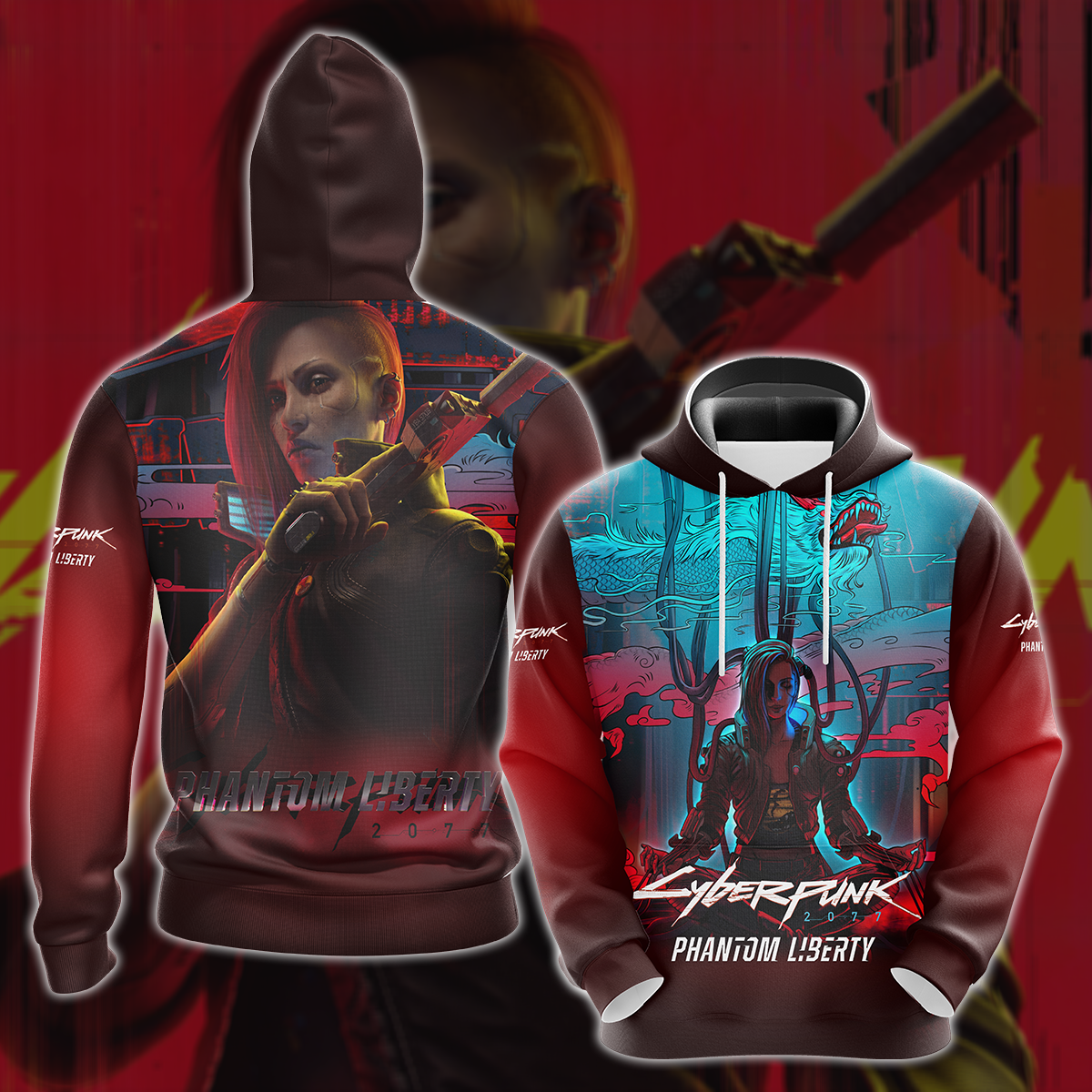 Cyberpunk 2077 2.0 Video Game All Over Printed T-shirt Tank Top Zip Hoodie Pullover Hoodie Hawaiian Shirt Beach Shorts Joggers Hoodie