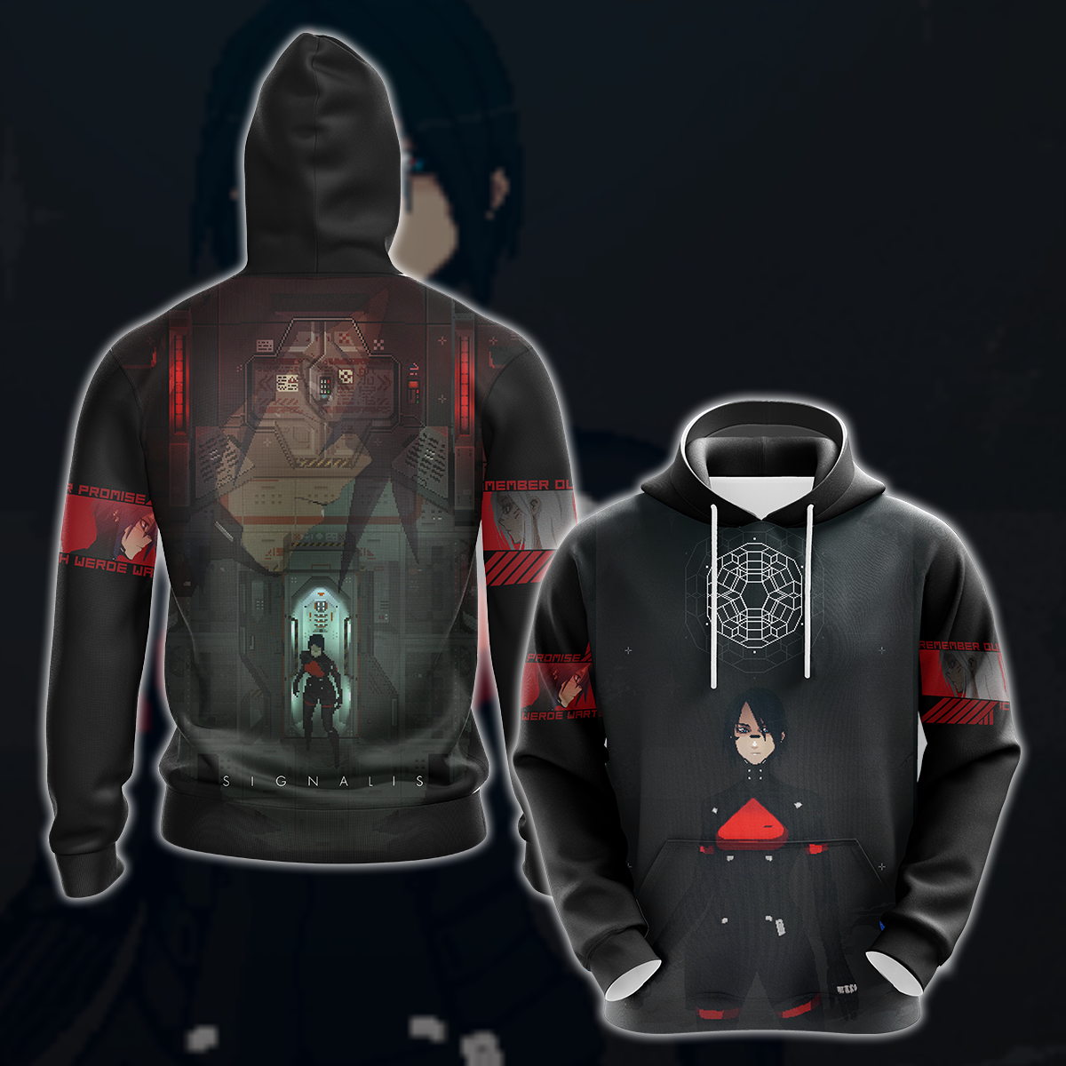 Signalis Video Game 3D All Over Printed T-shirt Tank Top Zip Hoodie Pullover Hoodie Hawaiian Shirt Beach Shorts Jogger Hoodie