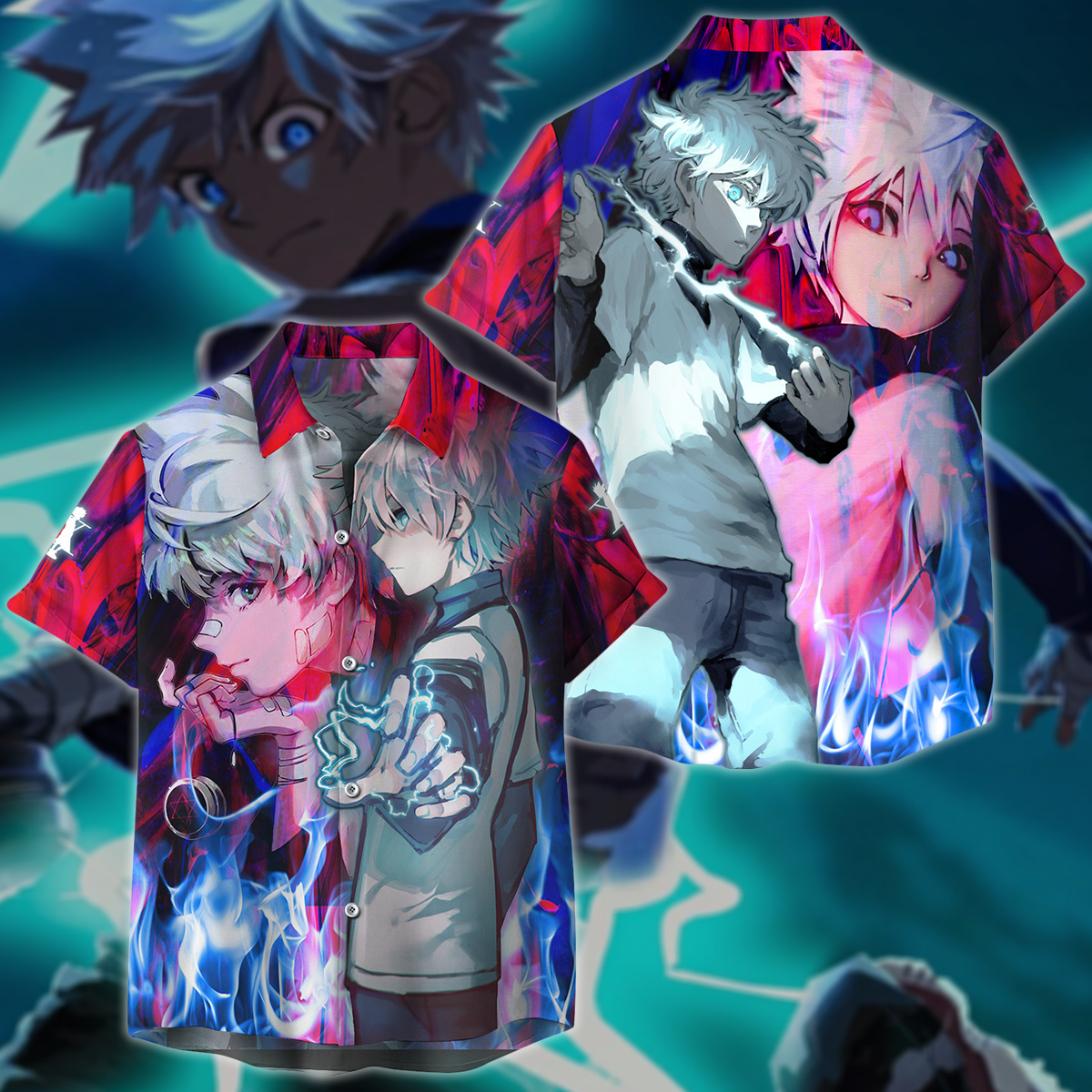 Hunter x Hunter Killua 3D All Over Print T-shirt Tank Top Zip Hoodie Pullover Hoodie Hawaiian Shirt Beach Shorts Jogger Hawaiian Shirt