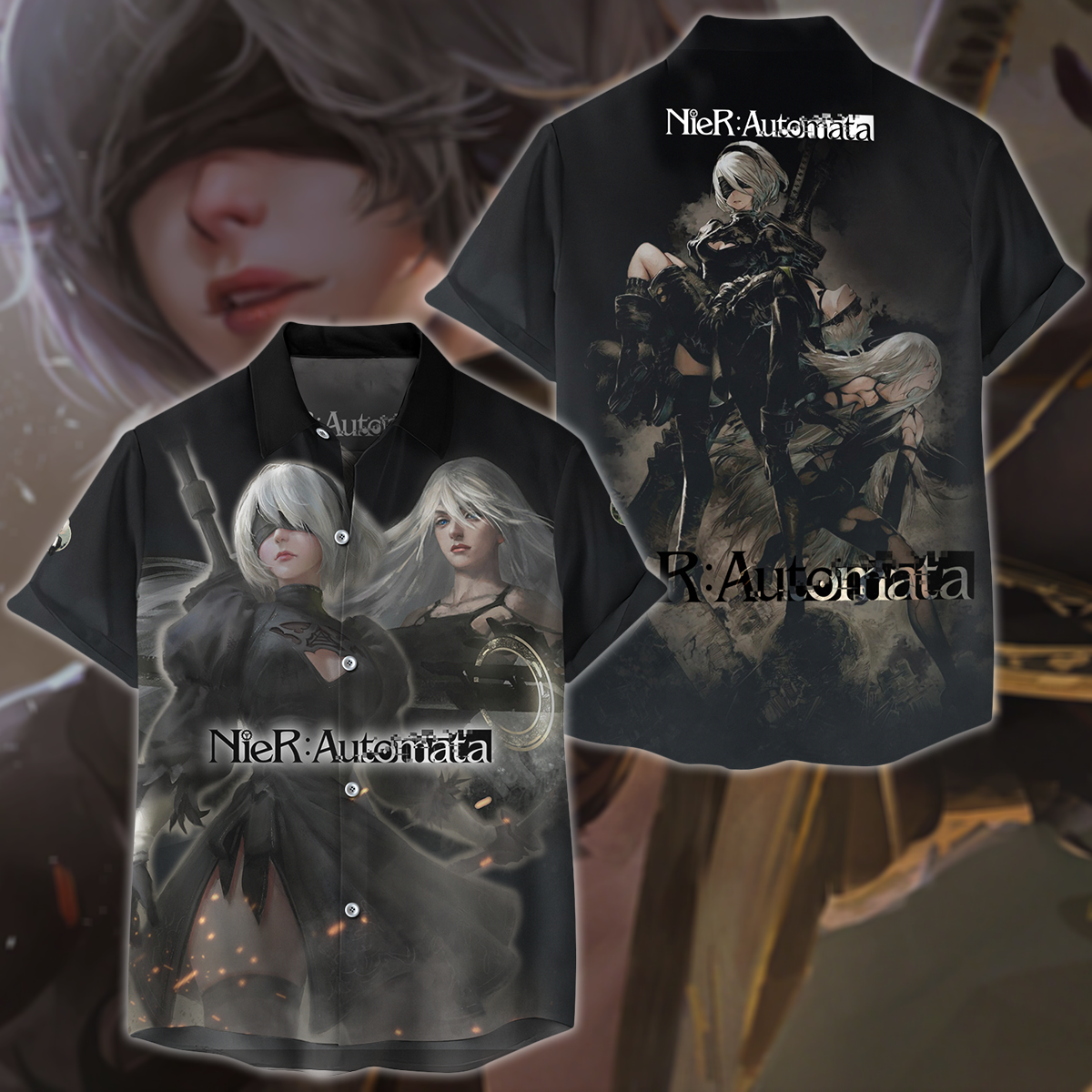 NieR: Automata Video Game 3D All Over Print T-shirt Tank Top Zip Hoodie Pullover Hoodie Hawaiian Shirt Beach Shorts Jogger Hawaiian Shirt