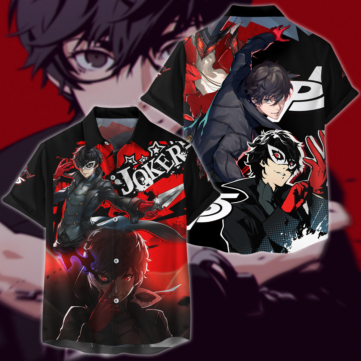Persona 5 Strikers Video Game 3D All Over Print T-shirt Tank Top Zip Hoodie Pullover Hoodie Hawaiian Shirt Beach Shorts Jogger Hawaiian Shirt