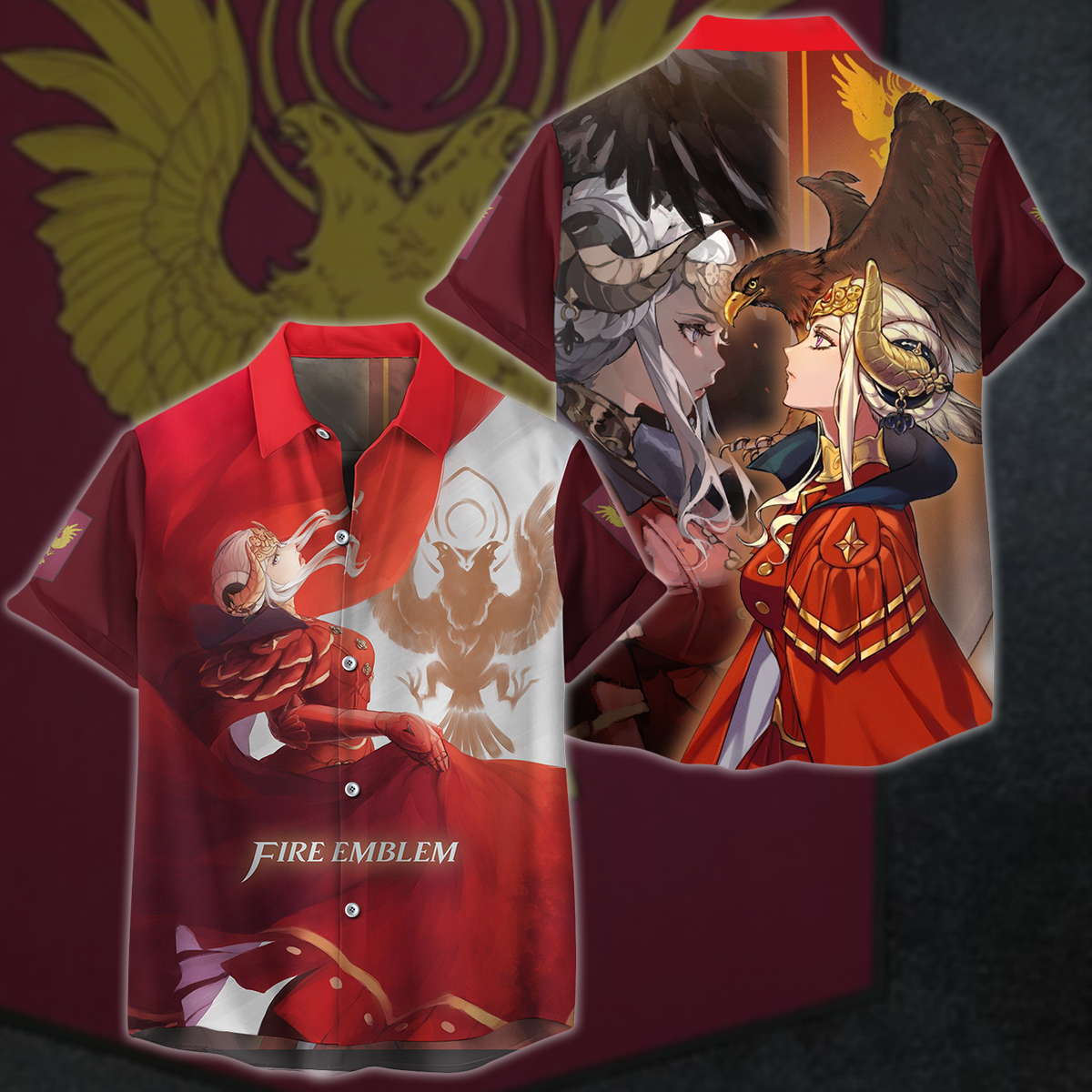 Fire Emblem Edelgard Video Game 3D All Over Printed T-shirt Tank Top Zip Hoodie Pullover Hoodie Hawaiian Shirt Beach Shorts Jogger Hawaiian Shirt