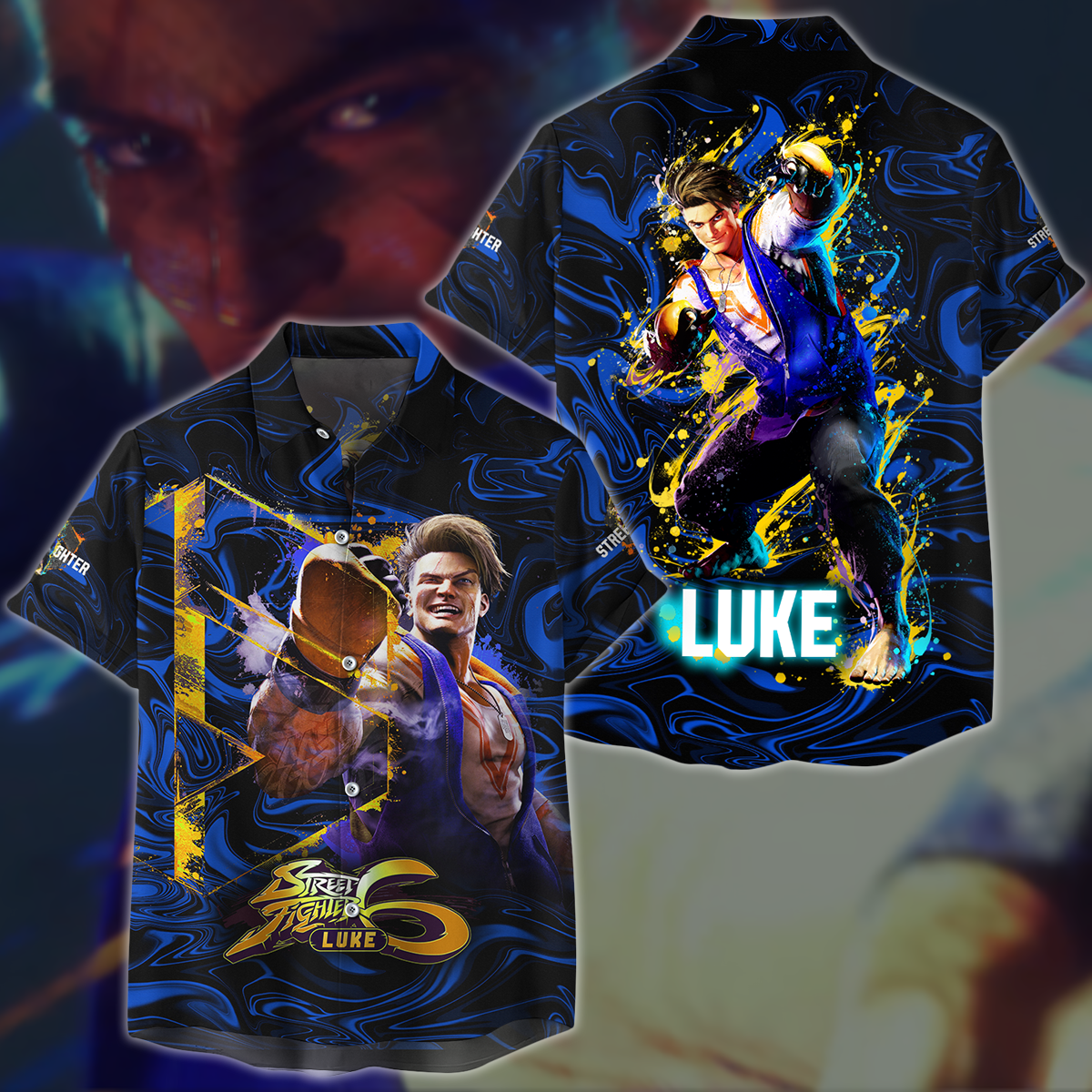 Street Fighter 6 Luke Video Game 3D All Over Printed T-shirt Tank Top Zip Hoodie Pullover Hoodie Hawaiian Shirt Beach Shorts Jogger Hawaiian Shirt