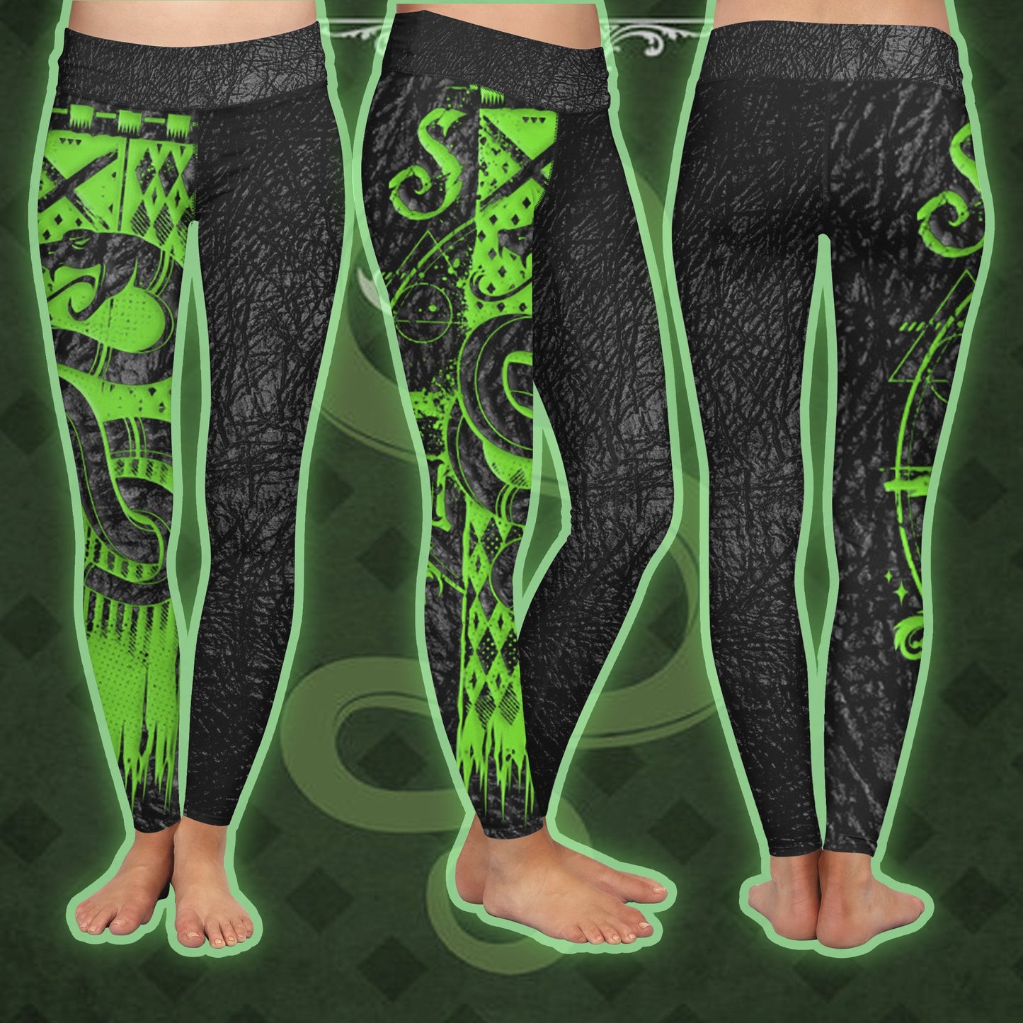 The Slytherin Snake Harry Potter Leggings