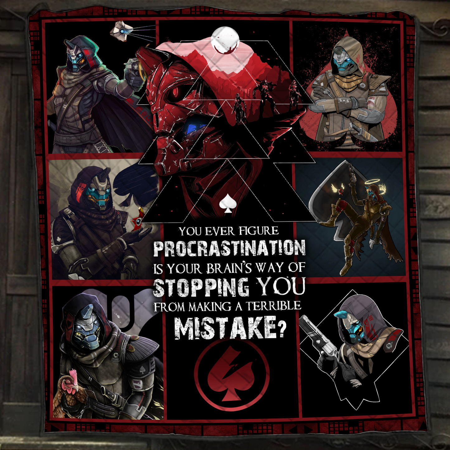 Destiny Cayde-6 Procrastination Stop You From Making A Terrible Mistake 3D Quilt Bed Set Single Quilt