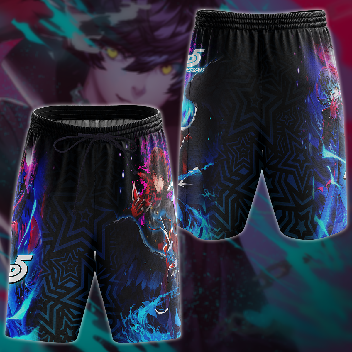 Persona 5 Video Game 3D All Over Printed T-shirt Tank Top Zip Hoodie Pullover Hoodie Hawaiian Shirt Beach Shorts Jogger Beach Shorts