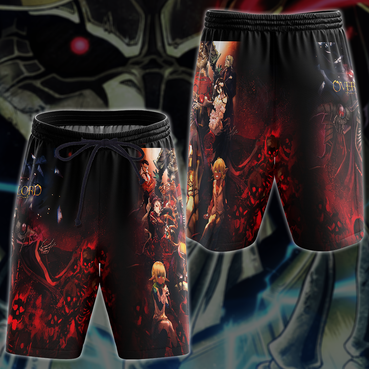Overlord Anime Manga 3D All Over Print T-shirt Tank Top Zip Hoodie Pullover Hoodie Hawaiian Shirt Beach Shorts Jogger Beach Shorts