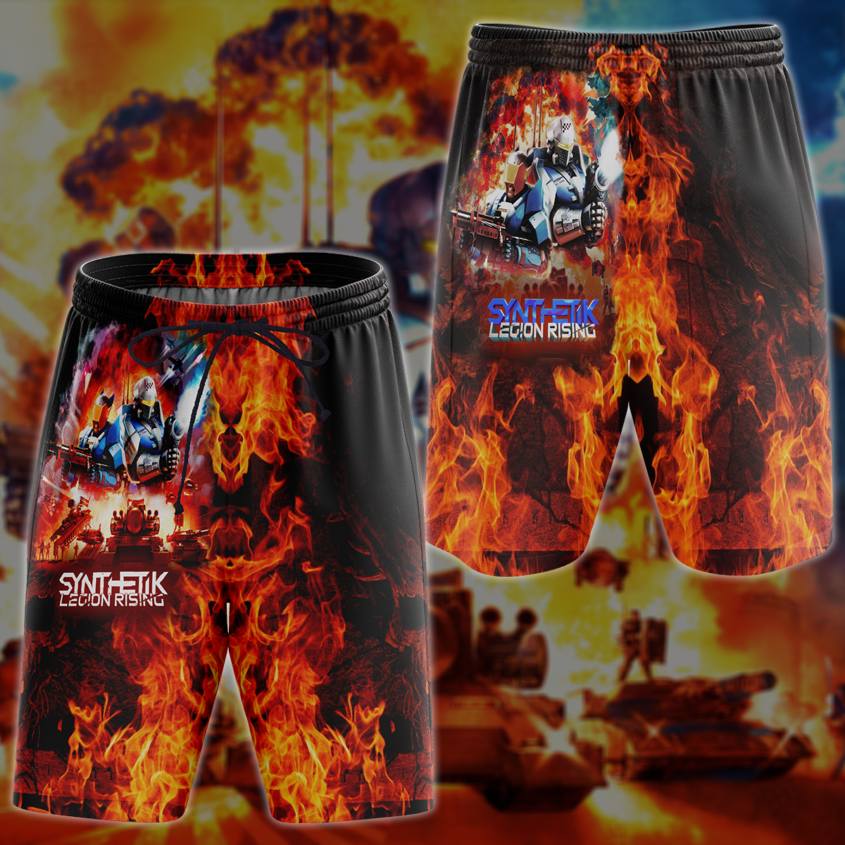 Synthetik: Legion Rising Video Game 3D All Over Printed T-shirt Tank Top Zip Hoodie Pullover Hoodie Hawaiian Shirt Beach Shorts Jogger Beach Shorts