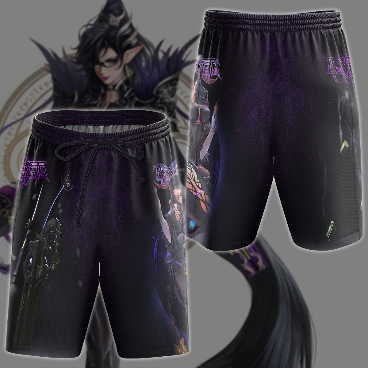 Bayonetta Video Game 3D All Over Print T-shirt Tank Top Zip Hoodie Pullover Hoodie Hawaiian Shirt Beach Shorts Jogger Beach Shorts