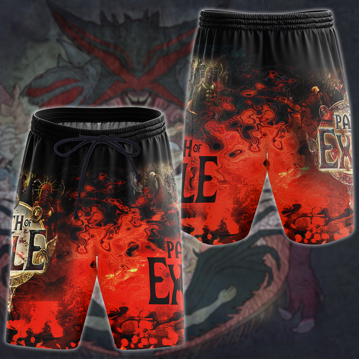 Path Of Exile Video Game 3D All Over Print T-shirt Tank Top Zip Hoodie Pullover Hoodie Hawaiian Shirt Beach Shorts Jogger Beach Shorts