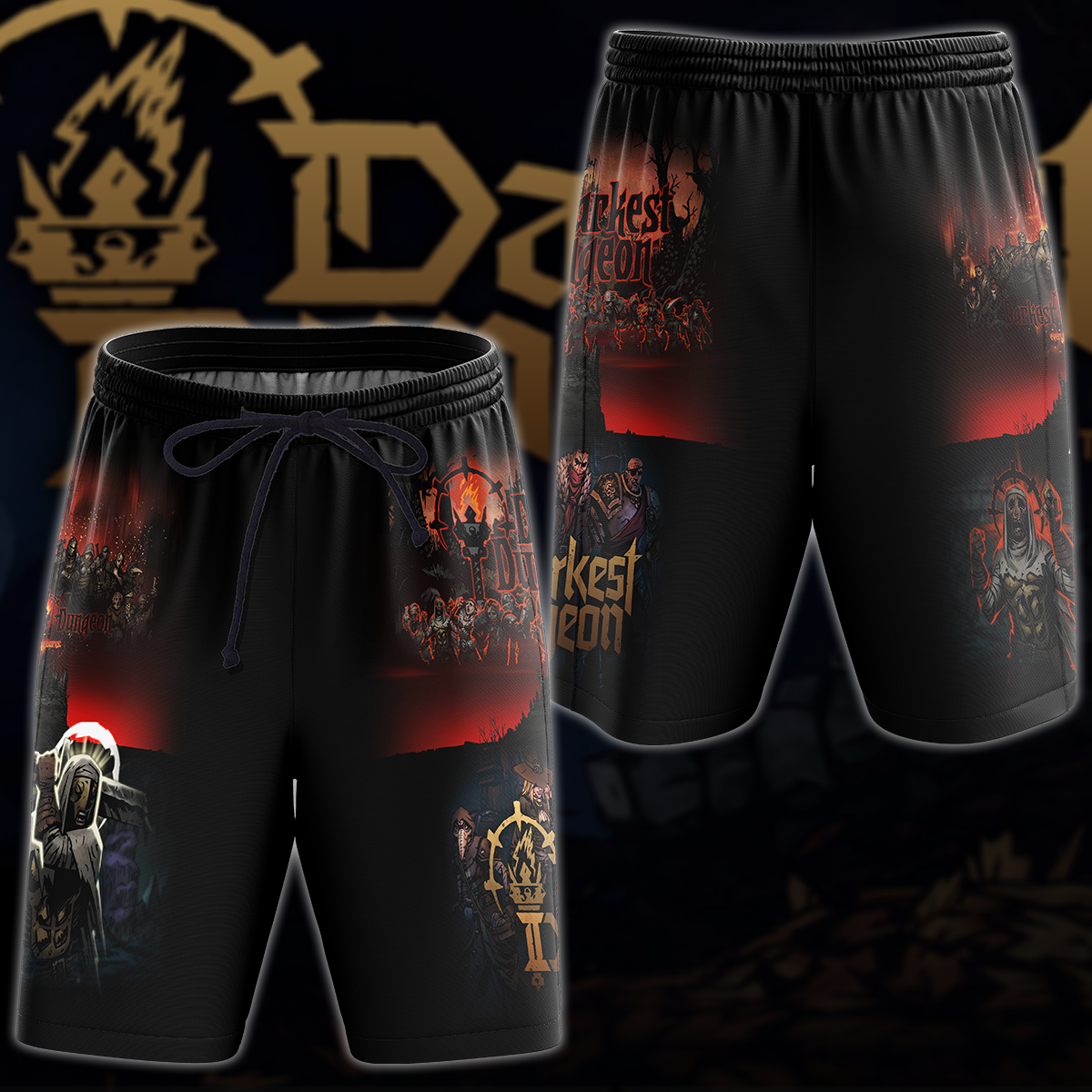 Darkest Dungeon Video Game 3D All Over Print T-shirt Tank Top Zip Hoodie Pullover Hoodie Hawaiian Shirt Beach Shorts Jogger Beach Shorts