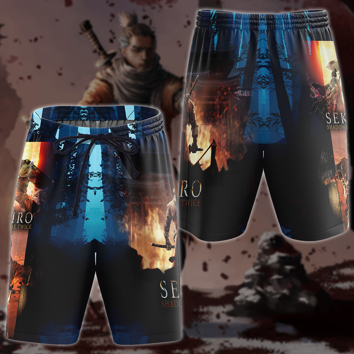 Sekiro: Shadows Die Twice Video Game 3D All Over Printed T-shirt Tank Top Zip Hoodie Pullover Hoodie Hawaiian Shirt Beach Shorts Jogger Beach Shorts