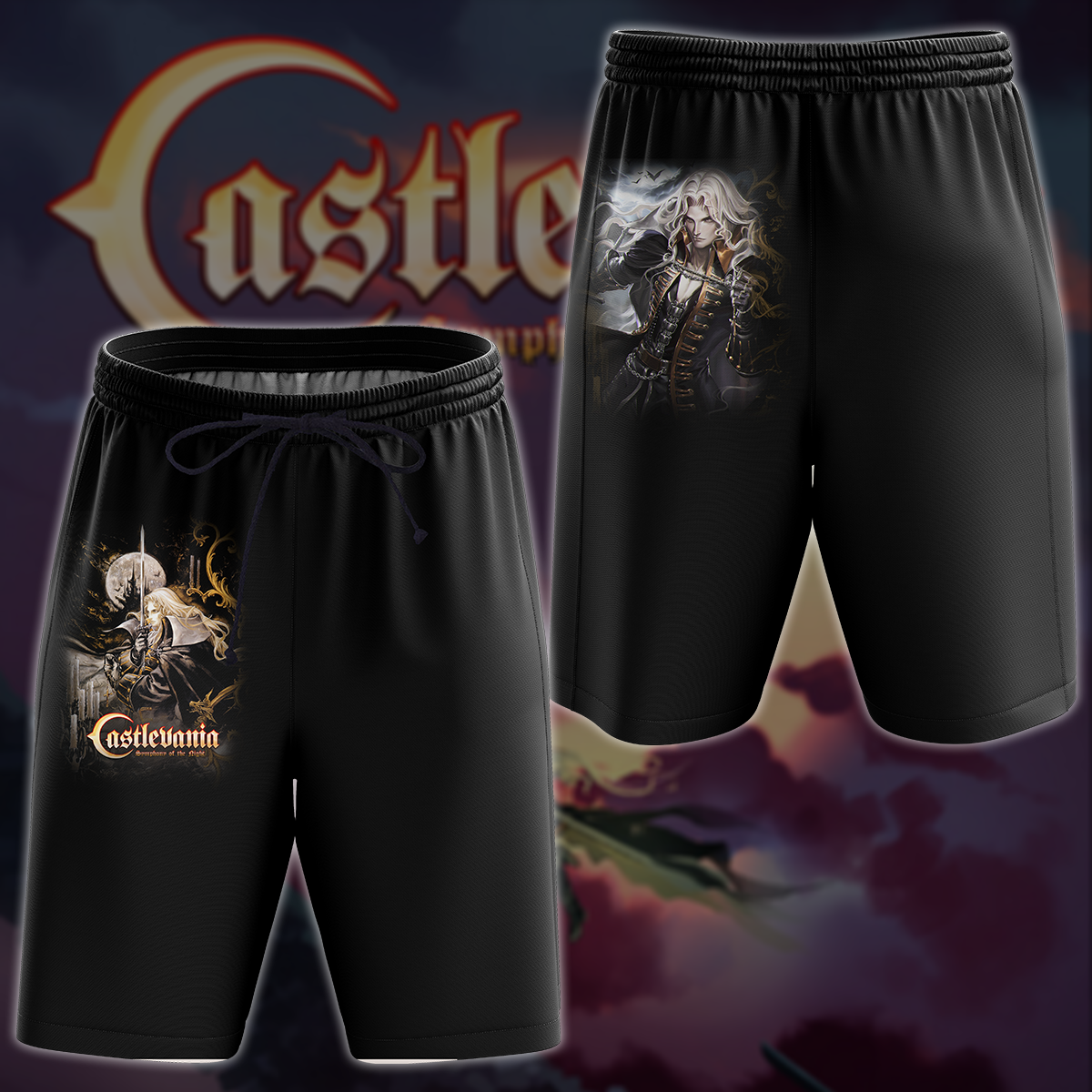 Castlevania: Symphony of the Night Video Game 3D All Over Printed T-shirt Tank Top Zip Hoodie Pullover Hoodie Hawaiian Shirt Beach Shorts Joggers Beach Shorts