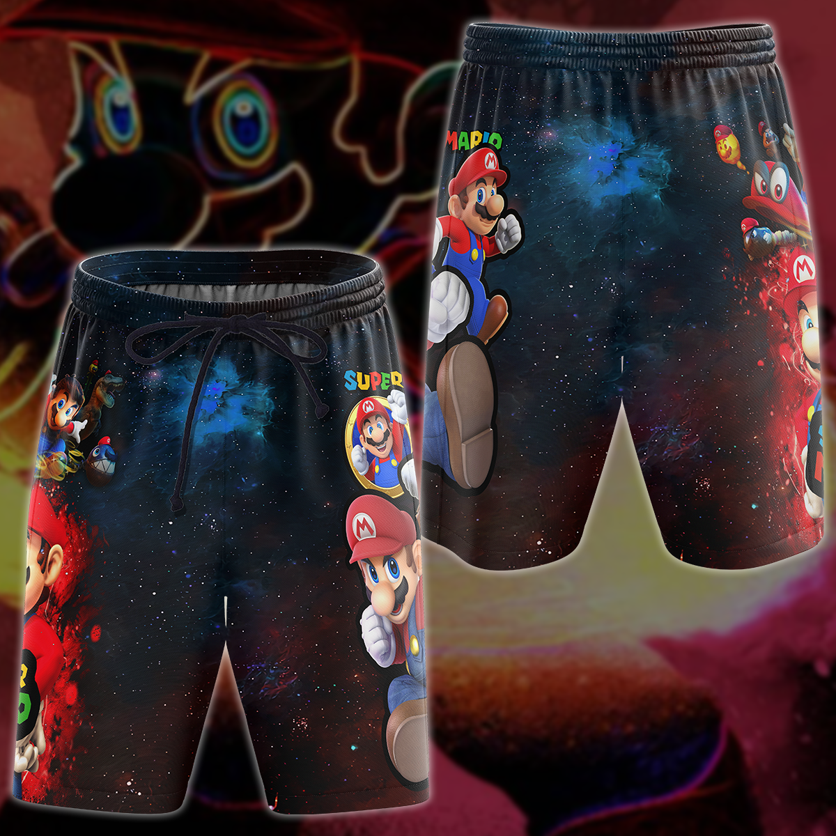 Super Mario Video Game 3D All Over Print T-shirt Tank Top Zip Hoodie Pullover Hoodie Hawaiian Shirt Beach Shorts Jogger Beach Shorts
