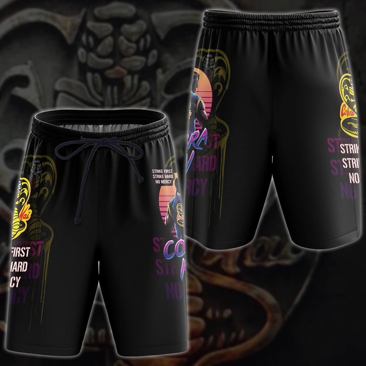 Cobra Kai TV Series 3D All Over Print T-shirt Tank Top Zip Hoodie Pullover Hoodie Hawaiian Shirt Beach Shorts Jogger Beach Shorts