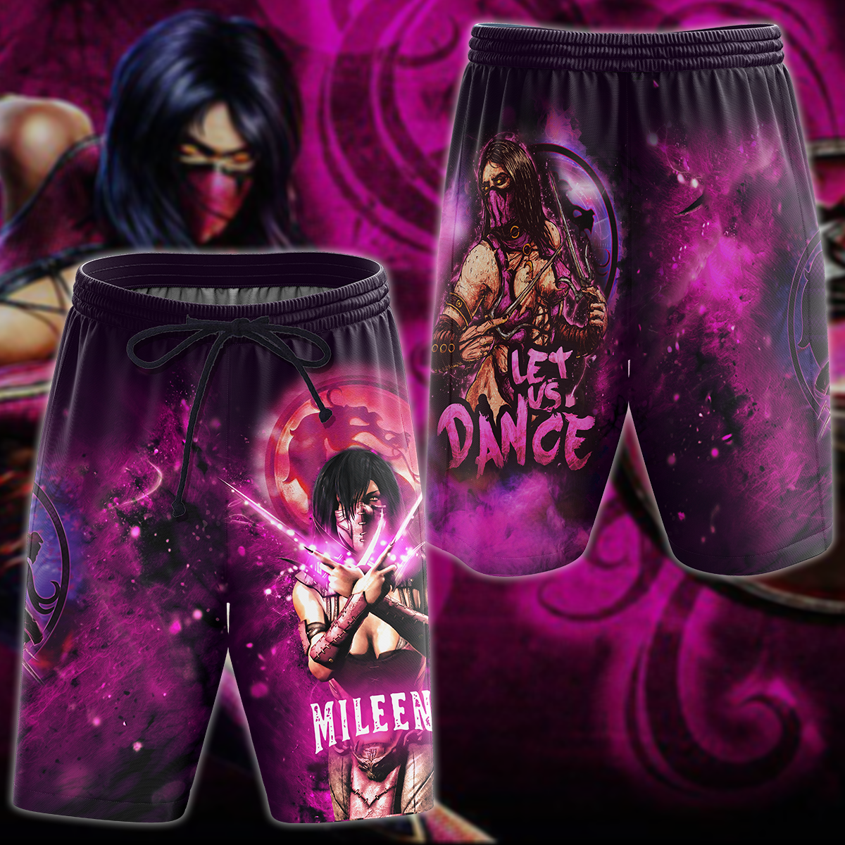 Mortal Kombat: Mileena 3D All Over Print T-shirt Tank Top Zip Hoodie Pullover Hoodie Hawaiian Shirt Beach Shorts Jogger Beach Shorts