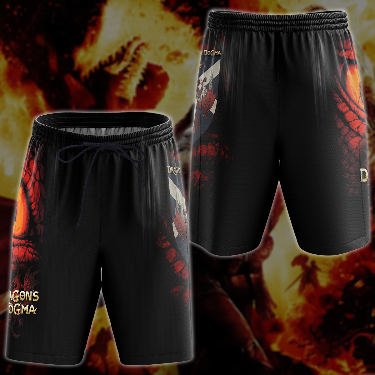 Dragon's Dogma Video Game 3D All Over Printed T-shirt Tank Top Zip Hoodie Pullover Hoodie Hawaiian Shirt Beach Shorts Jogger Beach Shorts