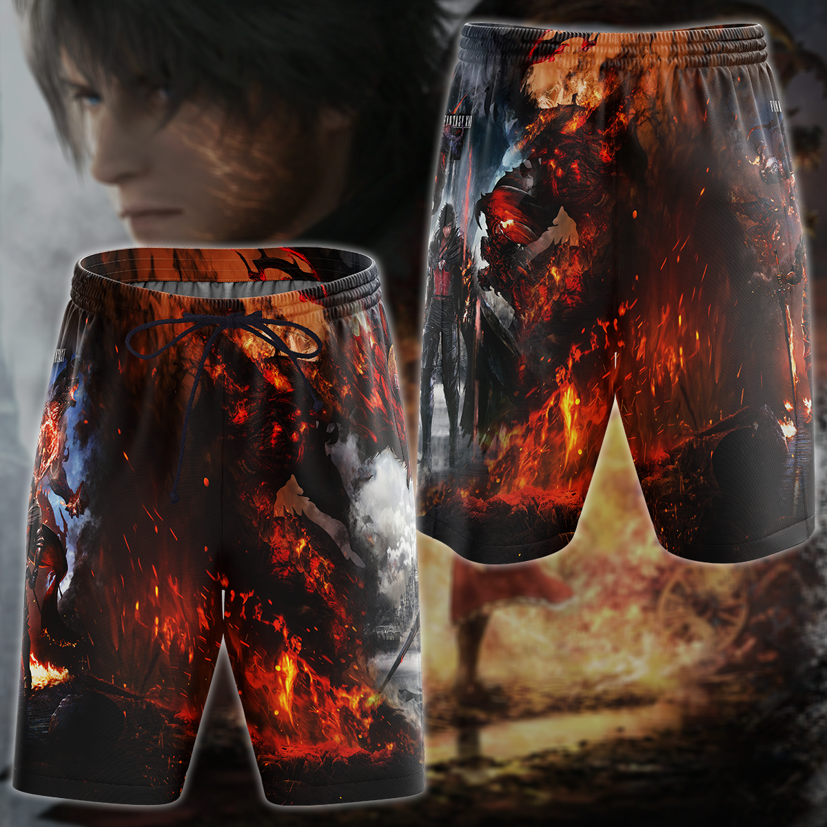 Final Fantasy XVI Video Game 3D All Over Printed T-shirt Tank Top Zip Hoodie Pullover Hoodie Hawaiian Shirt Beach Shorts Jogger Beach Shorts