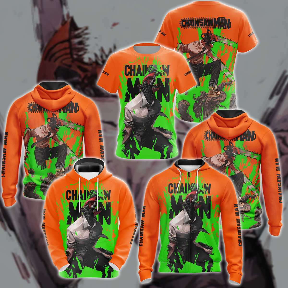 Chainsaw Man Anime Manga 3D All Over Print T-shirt Tank Top Zip Hoodie Pullover Hoodie Hawaiian Shirt Beach Shorts Jogger