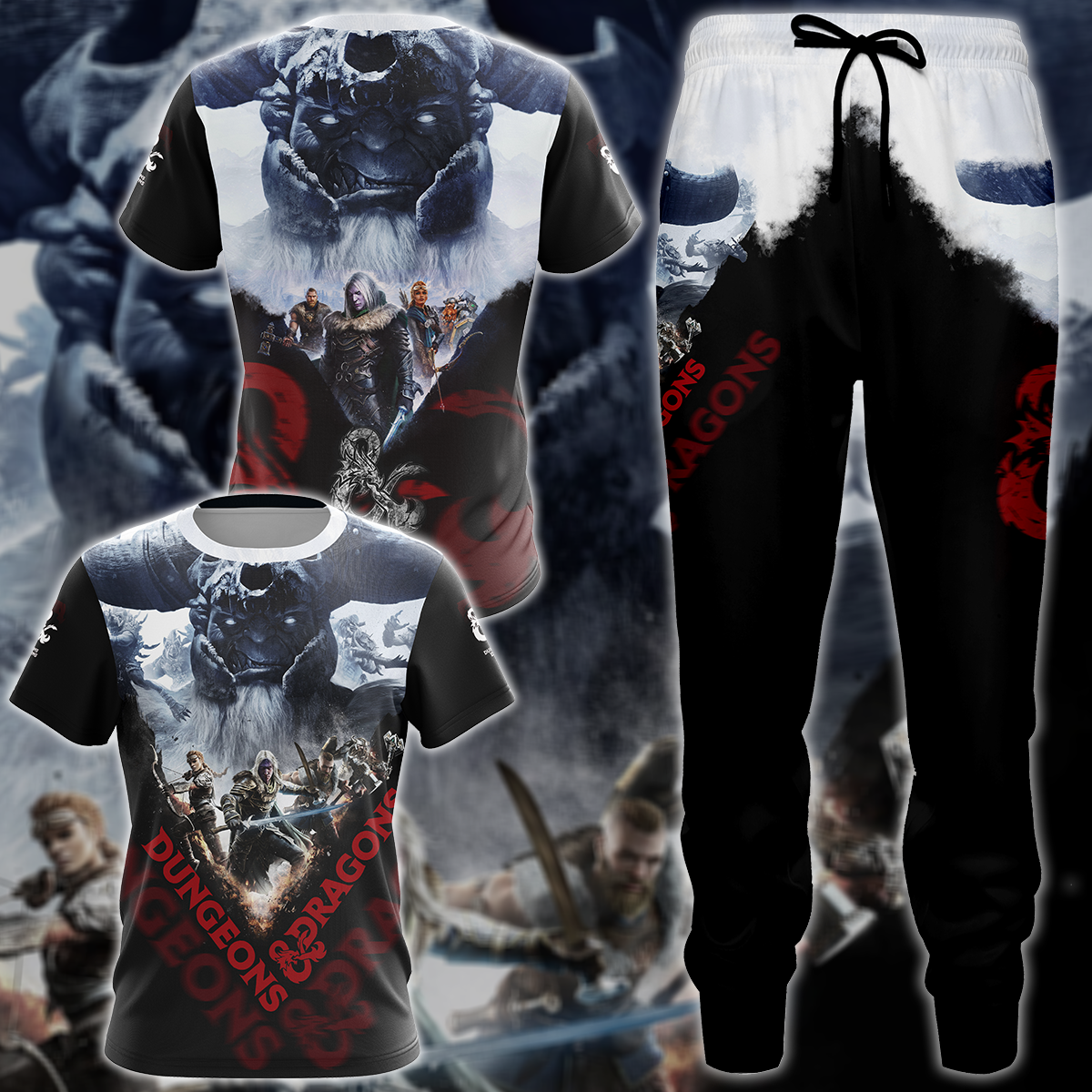 Dungeons And Dragons Video Game 3D All Over Print T-shirt Tank Top Zip Hoodie Pullover Hoodie Hawaiian Shirt Beach Shorts Jogger