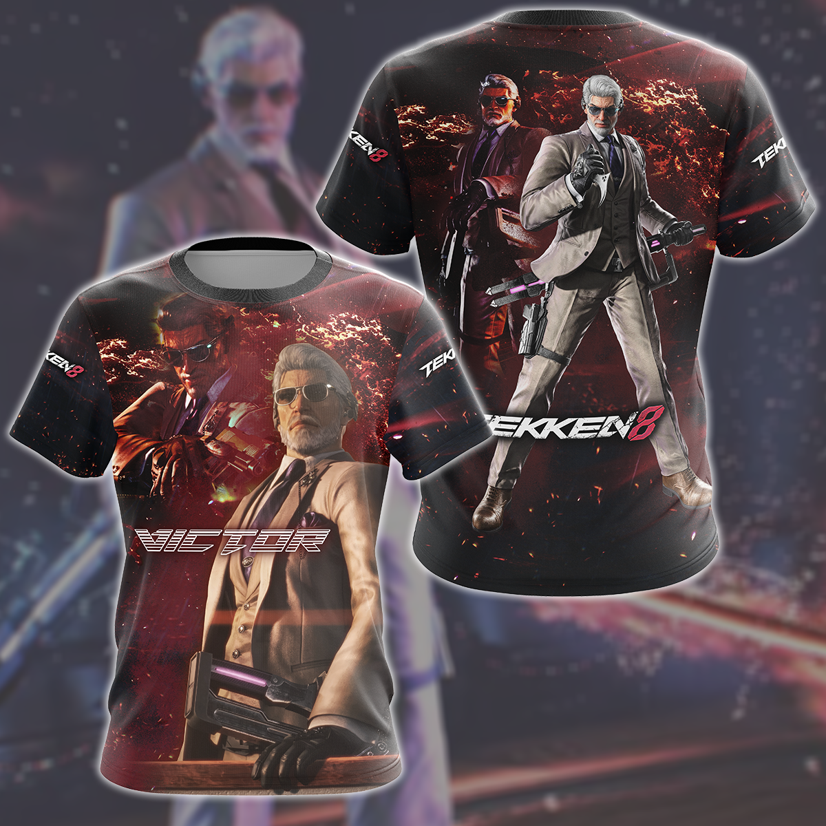 Tekken 8 Victor Video Game All Over Printed T-shirt Tank Top Zip