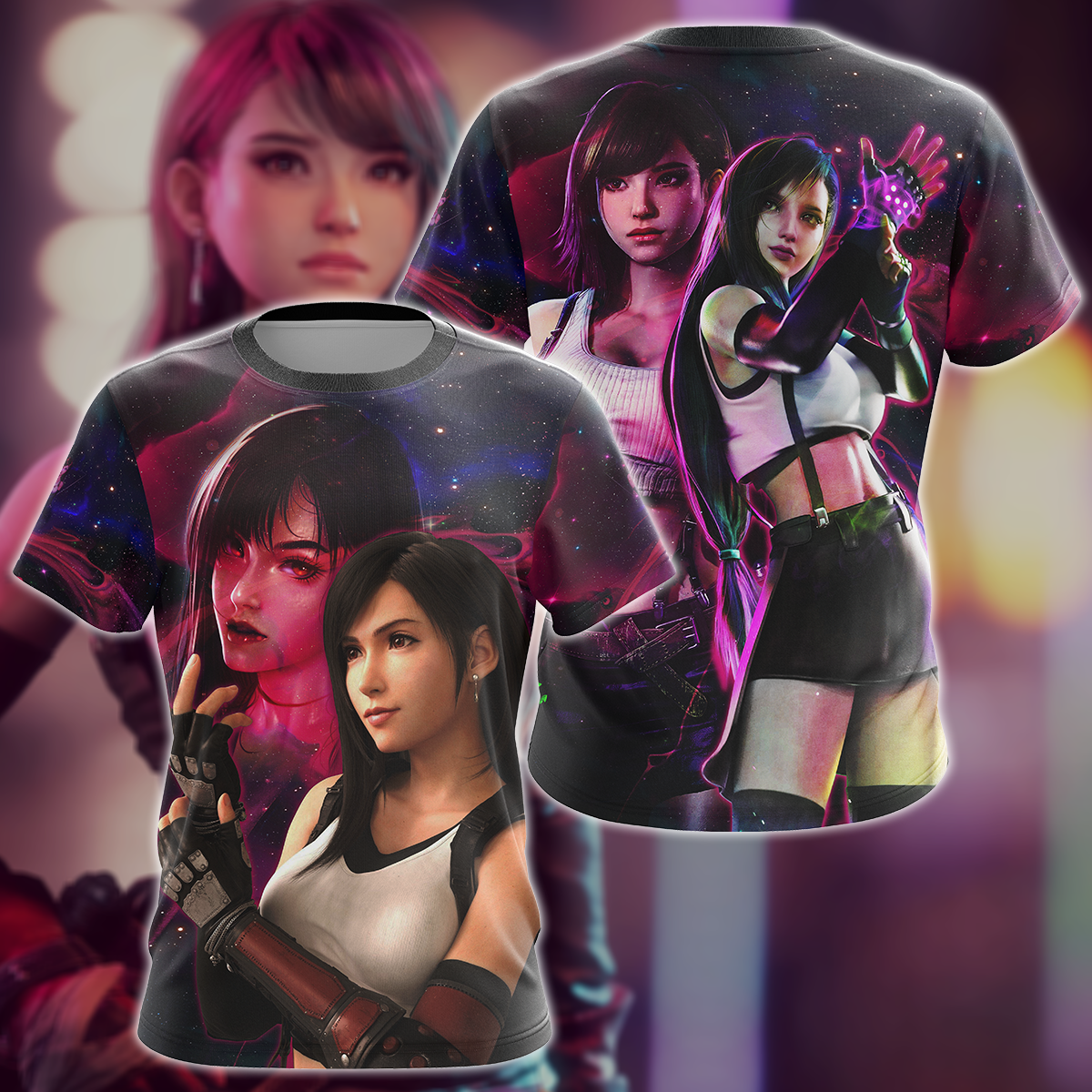 Final Fantasy VII Tifa Lockhart Video Game 3D All Over Print T Final Fantasy VII Tifa Lockhart Video Game 3D All Over Print T