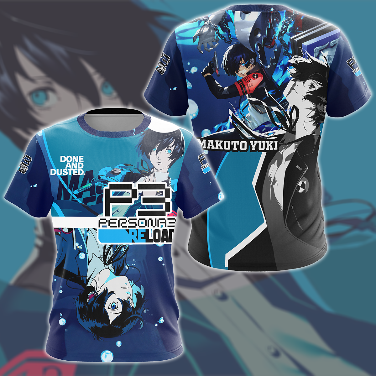 Persona 3 Reload Makoto Yuki Video Game All Over Printed T-shirt 