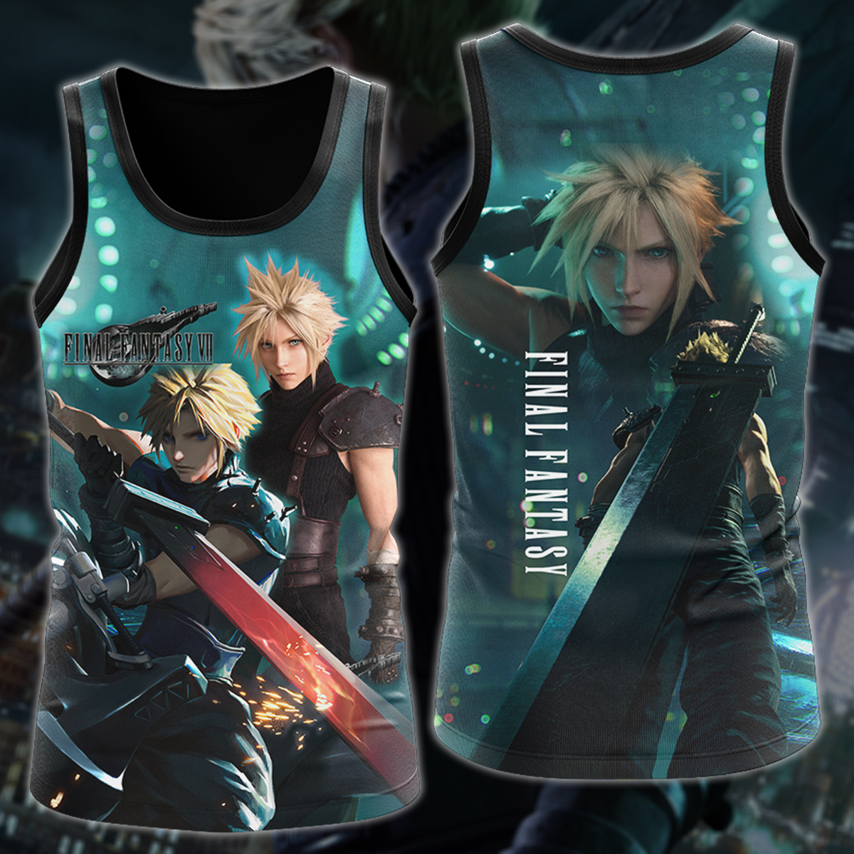 Final Fantasy VII Remake Video Game 3D All Over Printed T-shirt Tank Top Zip Hoodie Pullover Hoodie Hawaiian Shirt Beach Shorts Jogger Tank Top