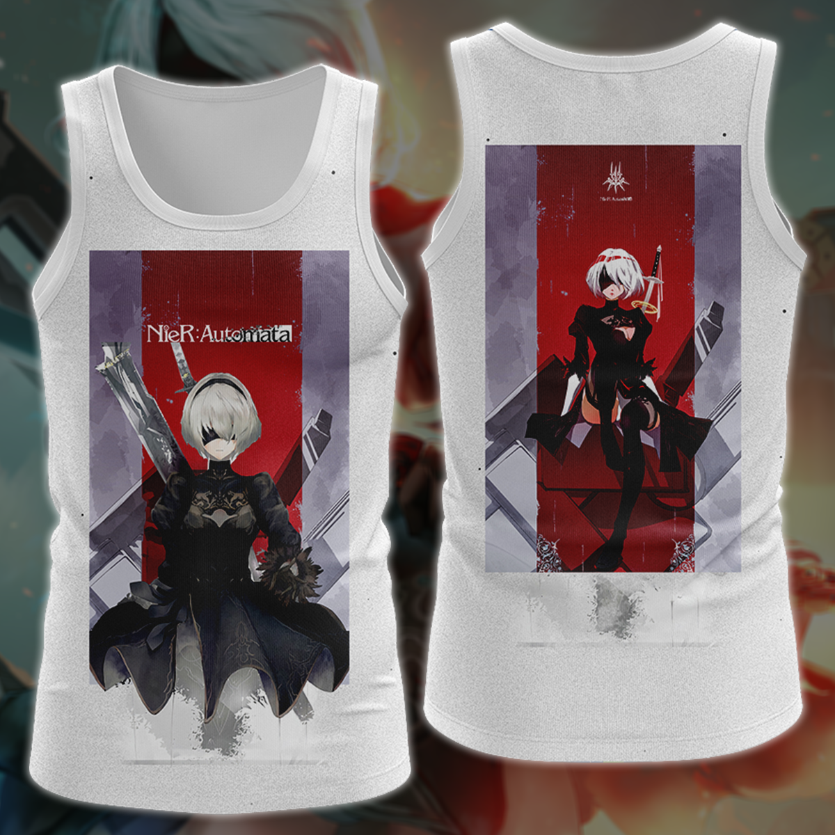 Nier:Automata Video Game 3D All Over Printed T-shirt Tank Top Zip Hoodie Pullover Hoodie Hawaiian Shirt Beach Shorts Jogger Tank Top