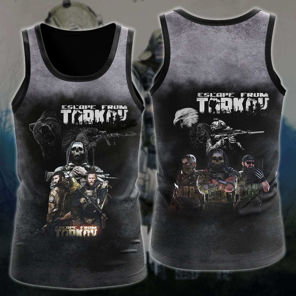 Escape From Tarkov Video Game 3D All Over Printed T-shirt Tank Top Zip Hoodie Pullover Hoodie Hawaiian Shirt Beach Shorts Jogger Tank Top