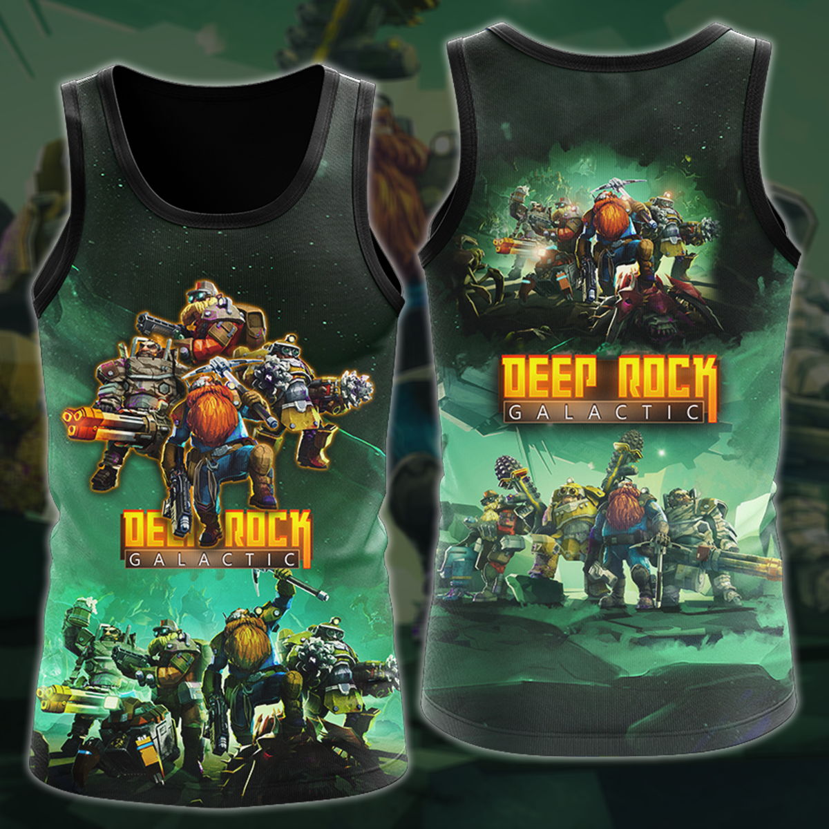 Deep Rock Galactic Video Game 3D All Over Printed T-shirt Tank Top Zip Hoodie Pullover Hoodie Hawaiian Shirt Beach Shorts Jogger Tank Top