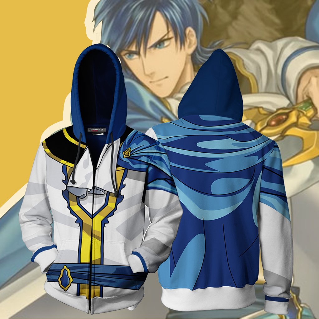 Fire Emblem Sigurd Cosplay Zip Up Hoodie Jacket 5XL
