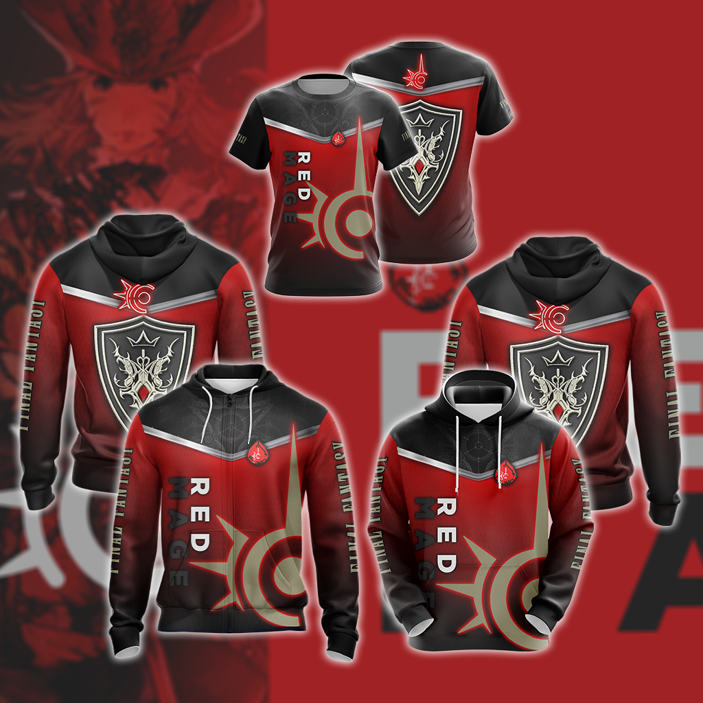 Final Fantasy Red Mage Unisex 3D T-shirt