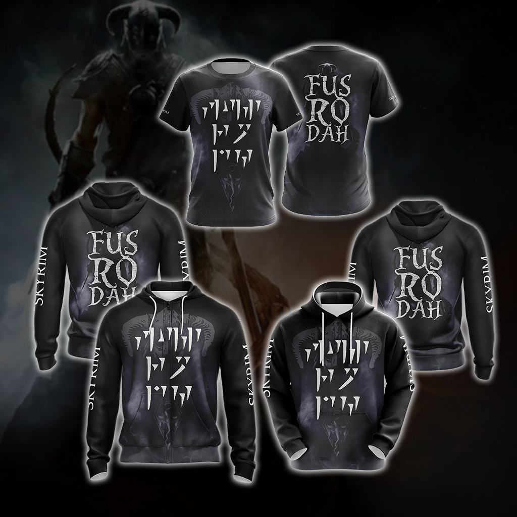 Elder Scrolls Skyrim Fus Ro Dah Version Unisex 3D T-shirt