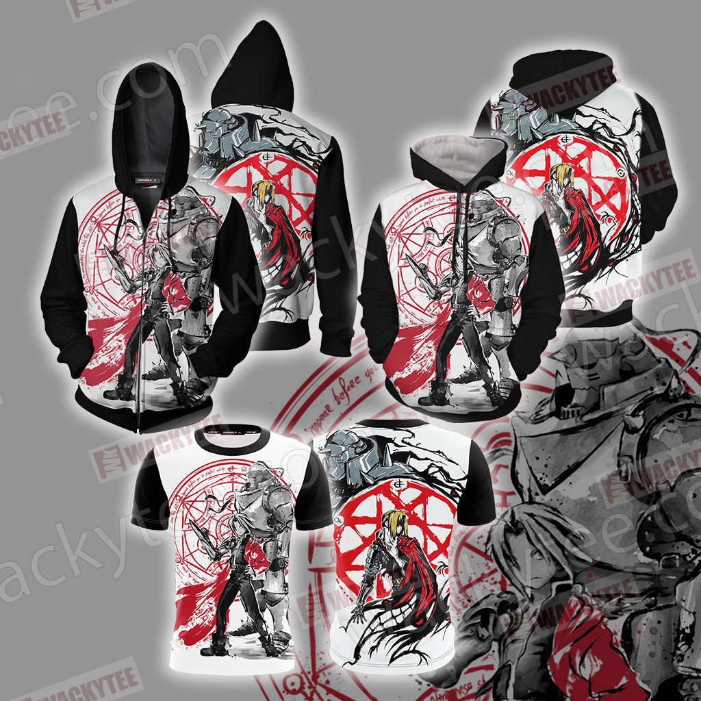 Fullmetal Alchemist - Edward and Alphonse Unisex 3D T-shirt