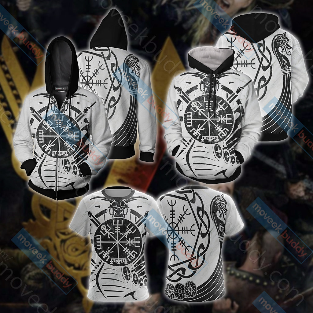 Vikings - Vegvisir symbol Unisex 3D T-shirt