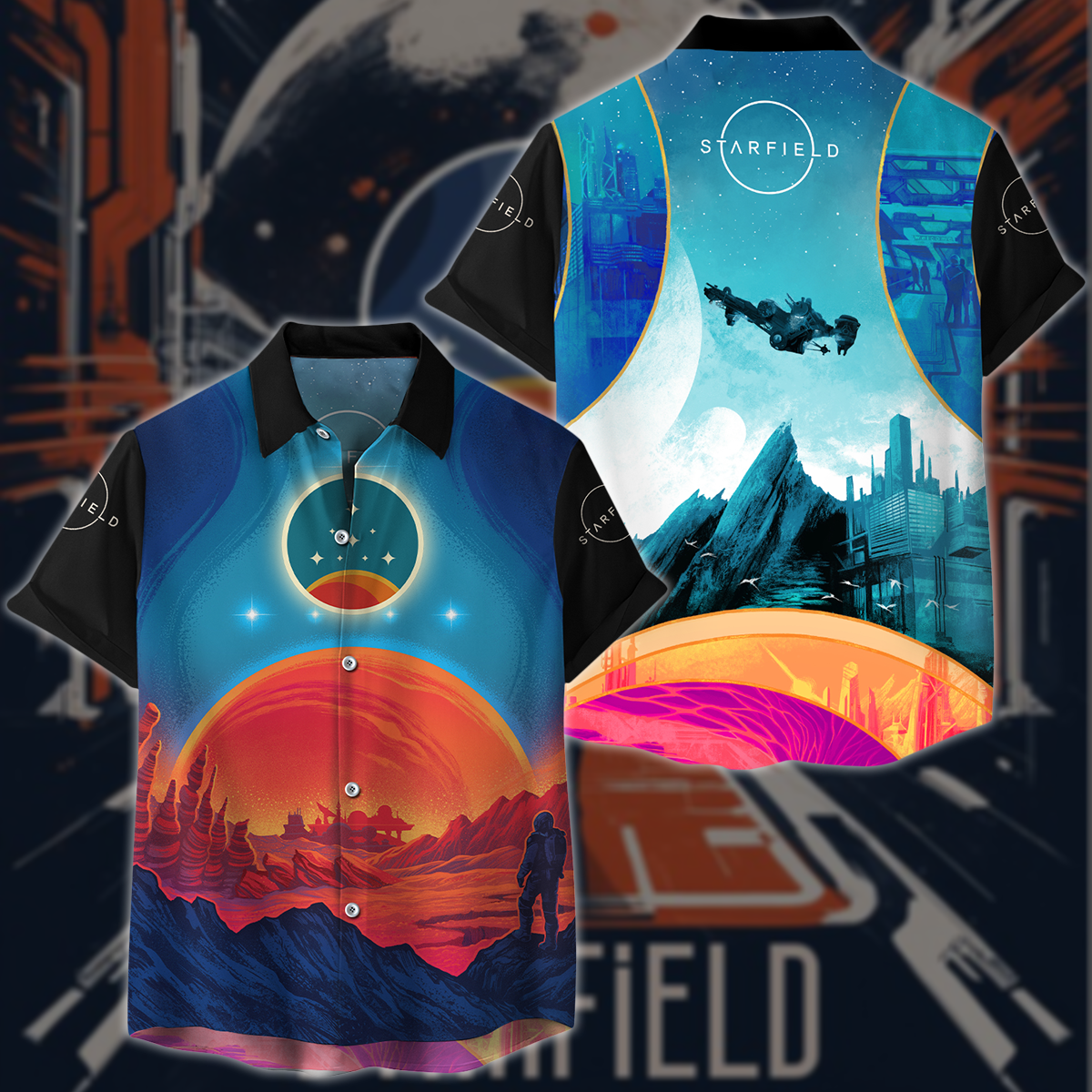 Starfield Video Game 3D All Over Printed T-shirt Tank Top Zip Hoodie Pullover Hoodie Hawaiian Shirt Beach Shorts Joggers Hawaiian Shirt