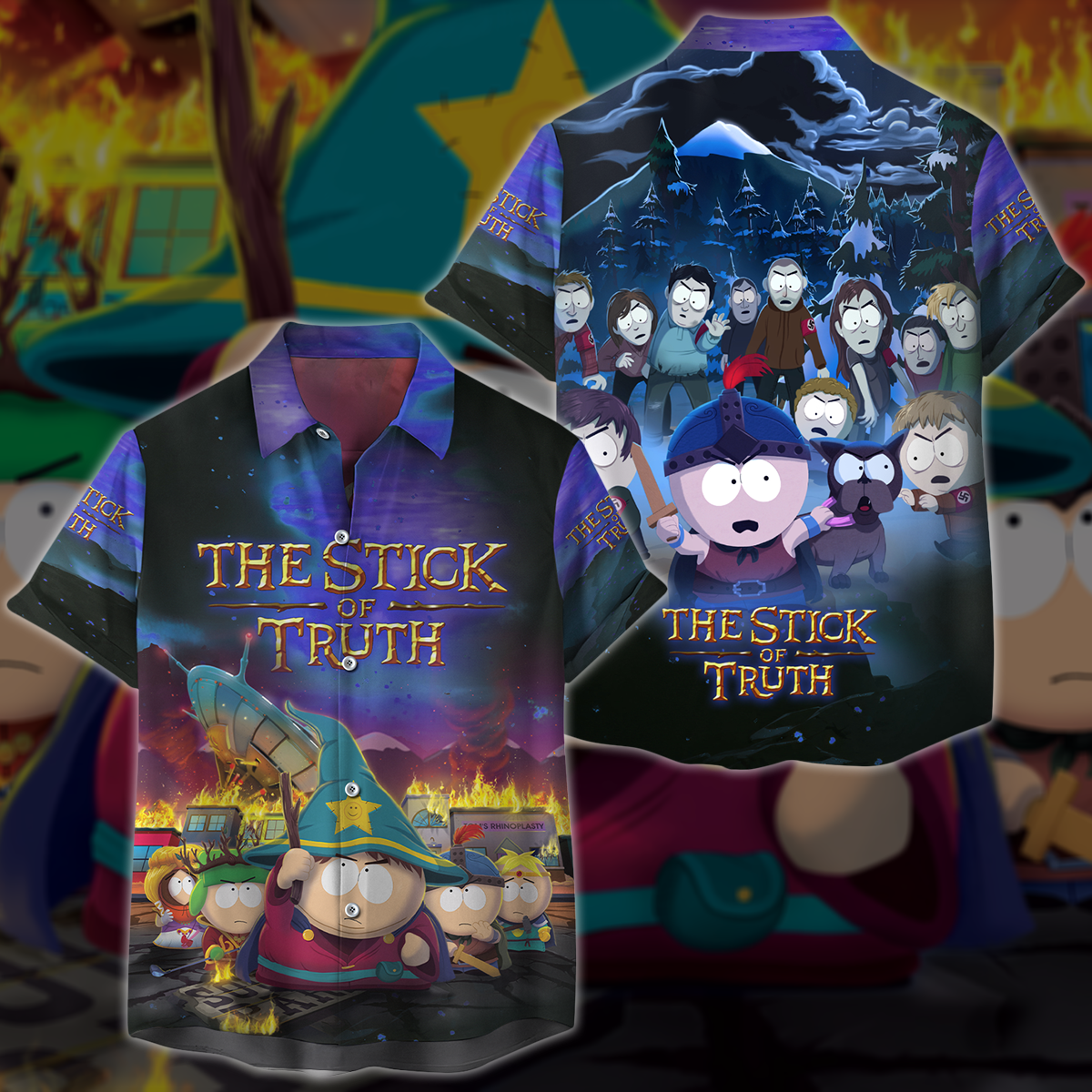 The Stick of Truth Video Game All-Over T-shirt Hoodie Tank Top Hawaiian Shirt Beach Shorts Joggers Hawaiian Shirt