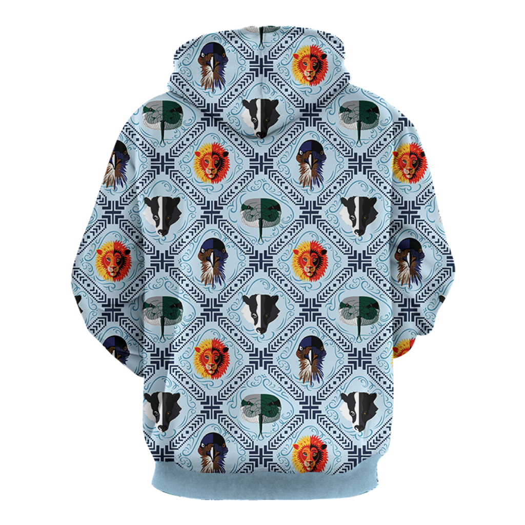 Four House Hogwarts Symbol Seamless Harry Potter Unisex 3D T-shirt