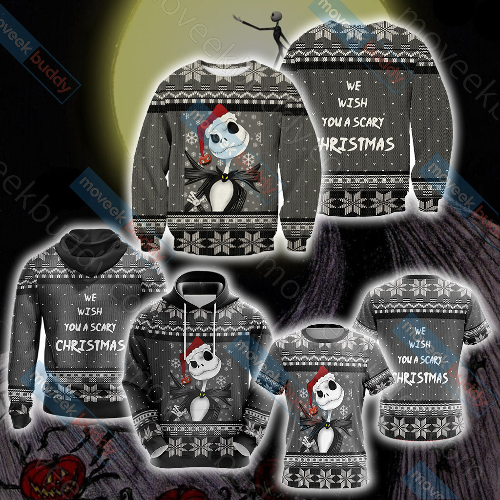 Nightmare Before Christmas - We wish you a scary christmas Unisex 3D Sweater