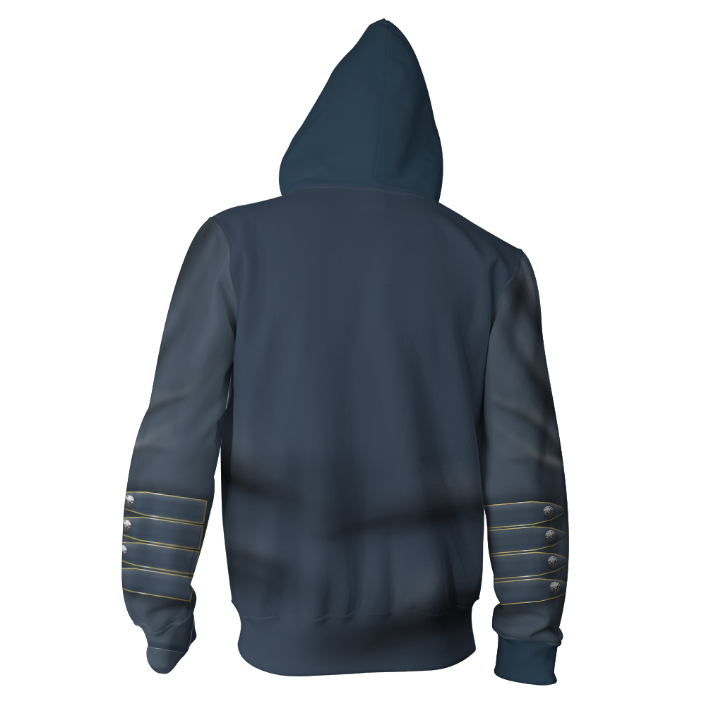 Devil May Cry Vergil Cosplay Zip Up Hoodie Jacket