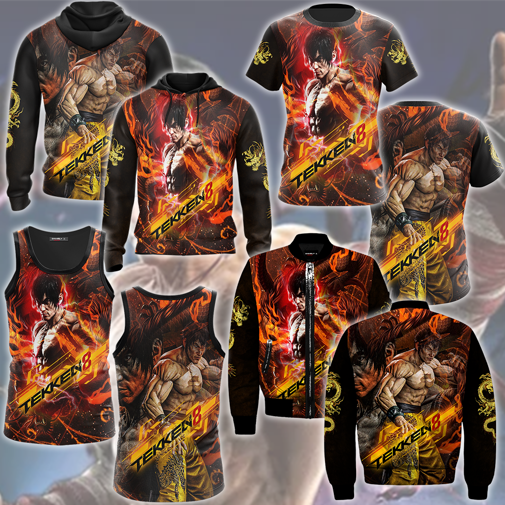 Tekken 8 Law Video Game All Over Printed T-shirt Tank Top Zip Hoodie Pullover Hoodie Hawaiian Shirt Beach Shorts Joggers