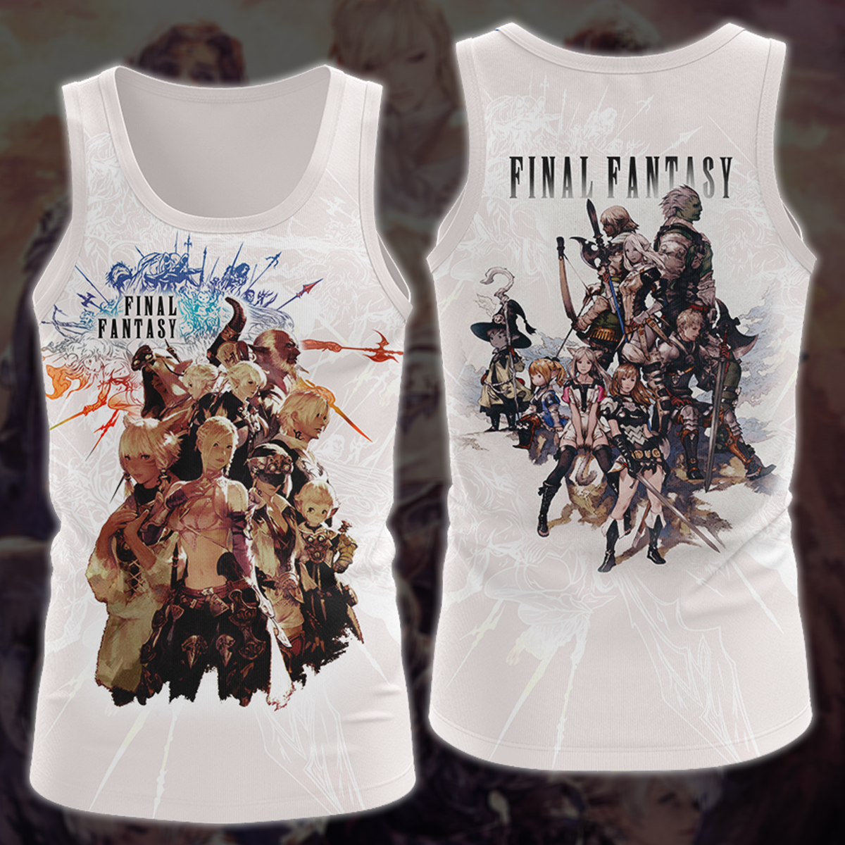 Final Fantasy XIV Video Game 3D All Over Print T-shirt Tank Top Zip Hoodie Pullover Hoodie Hawaiian Shirt Beach Shorts Jogger Tank Top
